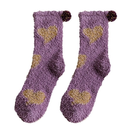 

ketyyh-chn99 Socks Toddler Boy Socks Thermal Socks For Womens Coral Socks Heart Shape Print Socks Colorful Lightweight