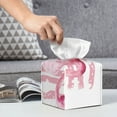 thumbnail image 6 of Gukieu Flamingo Print Leather Tissue Box, PVC Waterproof Velcro Opening and Closing Square Tissue Box Holder, Suitable for Home and Office Decoration, 6 of 7