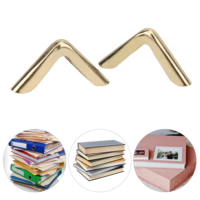 LYUMO 50Pcs Metal Corner Protector Iron Retro DIY Photo Album Book Edge Cover 2.2mm,Edge Guard Accessories,Book