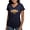 Navy, variant on - Mardi Gras Gld Grn Prp Fleur 12X12 Cafe T Shirt - Women's V-Neck Dark T-Shirt