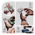 thumbnail image 2 of PopSockets iPhone 15 Pro Phone Case with MagSafe, Wireless Charging Compatible, Green - Nightshade, 2 of 5