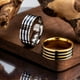 thumbnail image 5 of Anillo de gota de aceite de acero inoxidable de 8 mm de ancho para hombre, joyería de moda sencilla, 5 of 6