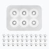 2xResin Beads Mold Kit Beads redondos Molde de fundición de silicona para joyería - 6 rejillas