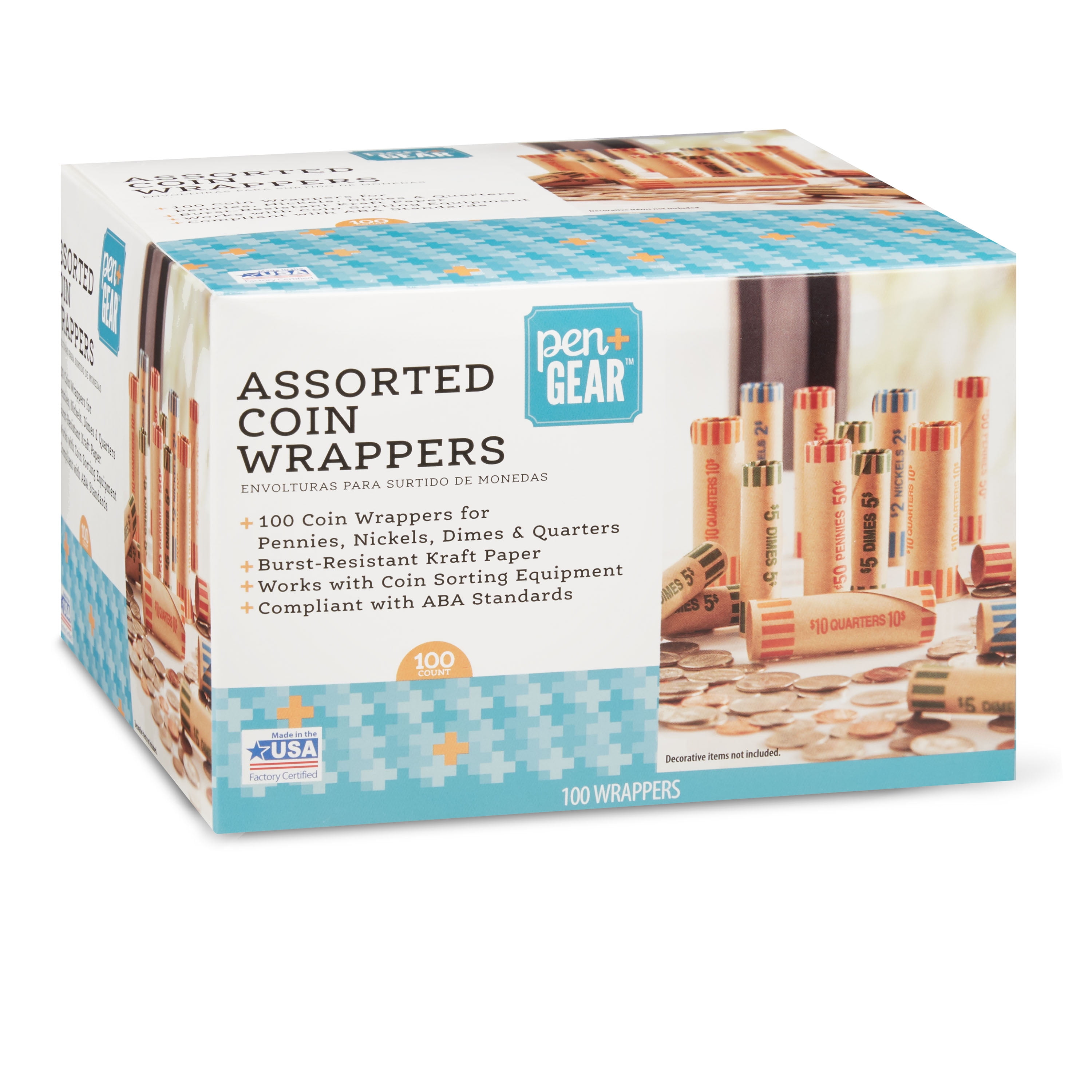 Pen + Gear 100ct Assorted Coin Wrappers