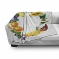 thumbnail image 3 of Fruit Soft Flannel Fleece Throw Blanket, Nature Food with Banana Lemon Avocado Orange Coconut Fresh Agriculture Art Print, Cozy Plush for Indoor and Outdoor Use, 50" x 70", Multicolor, by Ambesonne, 3 of 6