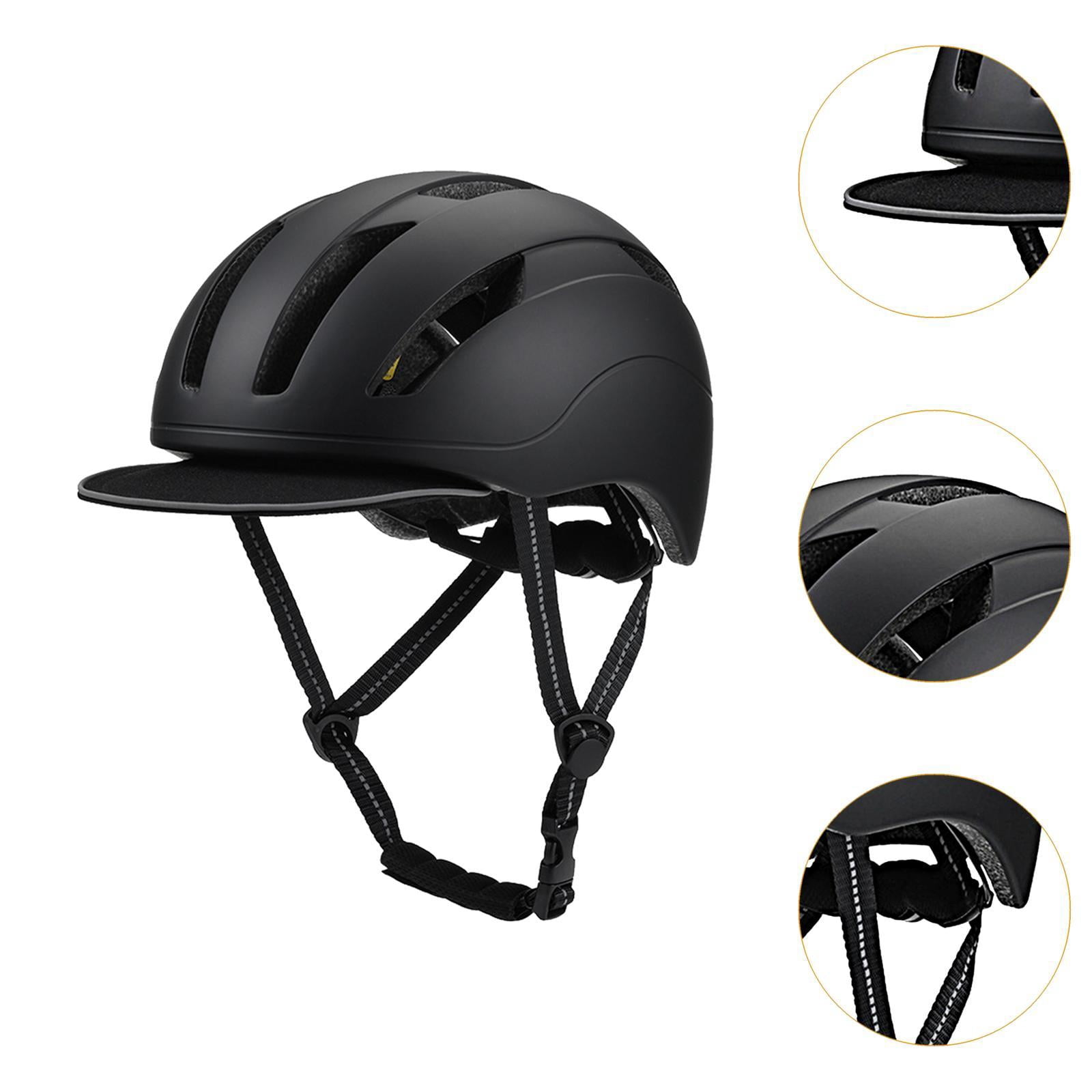 Wswqop Roller Skating Helmet Bike Helmet Size 59 cm-61 cm Comfortable Skateboard Helmet Black