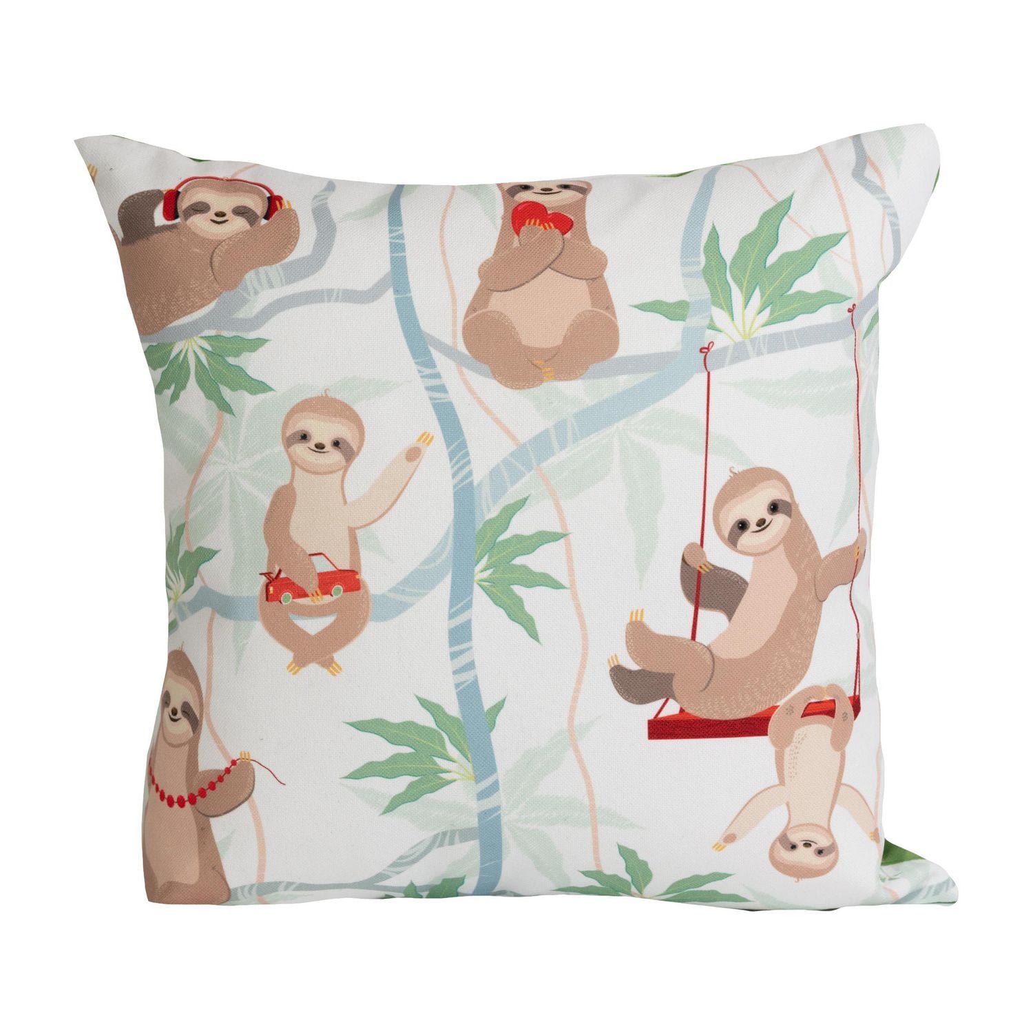 Gouchee Home Playful Sloth Cushion 16" x 16"