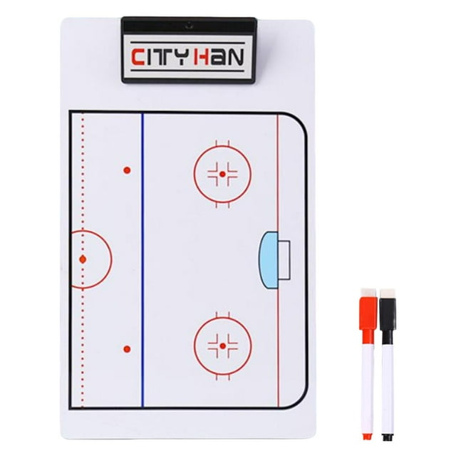 Portapapeles De Entrenadores De Tablero De Entrenamiento De Pelota De Doble Cara Con Bolígrafo Para Estrategia Puck Sunnimix Junta de entrenadores