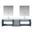 thumbnail image 3 of Volez 60 in W x 18.25 in D White Bath Vanity with Side Cabinets, White Ceramic Top, and 34 in Mirror, 3 of 10