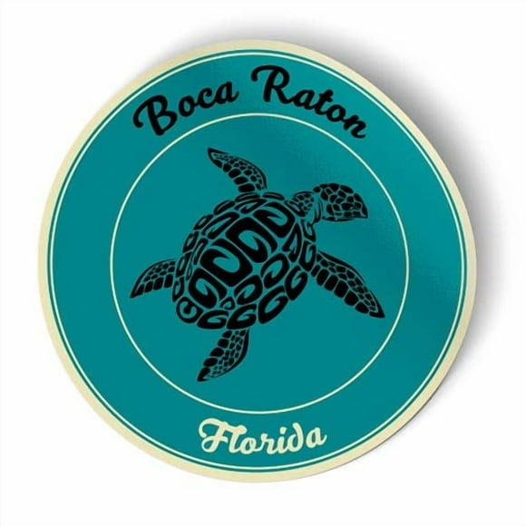 Squiddy Boba Raton Florida - Autocollant en Vinyle pour Voiture, Ordinateur Portable, Notebook (4 Pouces de Haut)