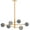 Gold, variant on Ambiate Stralia Chandelier Light Fixture, Black Finish, Smoked Glass Globe Shades, Sputnik Design, Adjustable Height, Six G9 Sockets (15W Max), Dimmable, For Dining Areas, Entryways, ETL Listed