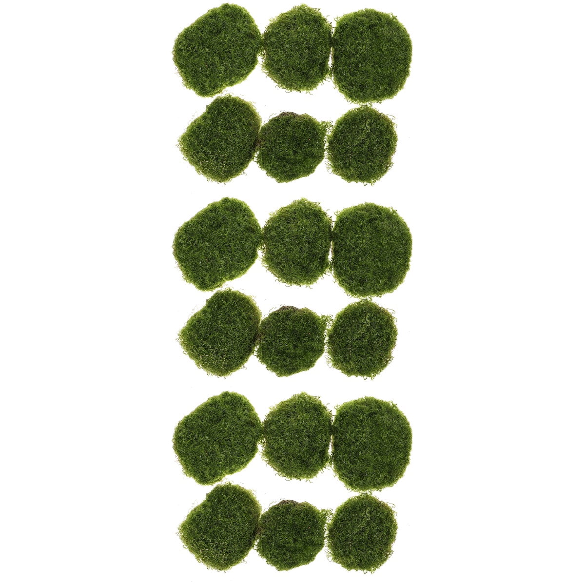 TAILTOSS  Green Foam Plastic Faux Mossy Stones for Home and Office 18Pcs