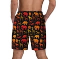 thumbnail image 3 of Kdxio Animal Print Men's Swim Trunks with Compression Liner 7 Inch Inseam Quick Dry Swim Shorts, 3 of 7