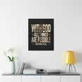 thumbnail image 6 of Scripture Walls Matthew 19:26 All Things Possible Bible Verse Canvas Christian Wall Art Ready to Hang Unframed, 6 of 13