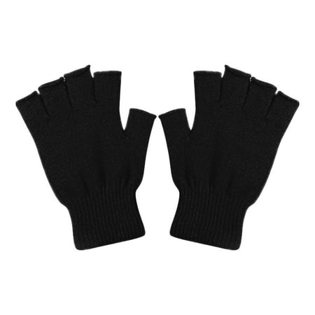 

HIBRO Women Men Winter Warm Knitted Fingerless Half Finger Gloves Knit Mitten Heavy Duty Late Gloves Gloves for Kids Disposable
