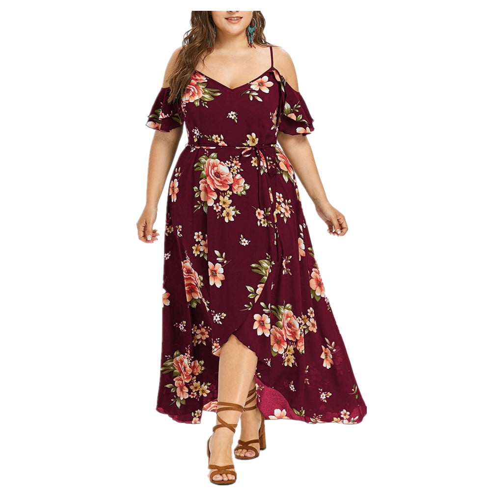 New Year's Deals!Aimik Party Dress Plus Size Long Dress Women Casual