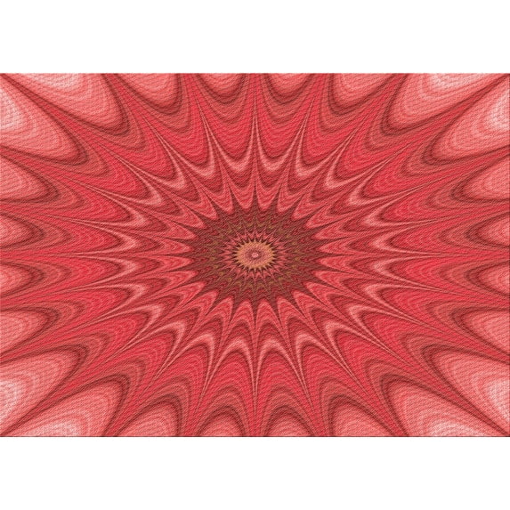 Ahgly Company Machine Washable Indoor Rectangle Transitional Red Area Rugs, 8' x 12'