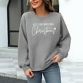 thumbnail image 4 of Busydd Christmas Sweatshirts for Women Fashion Vacation Ribbed Crewneck Sweatshirt Casual Loose Long Sleeve Pullover Sweatshirt M, 4 of 6