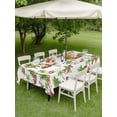 thumbnail image 4 of Outdoor Tablecloths with Umbrella Hole & Zipper, Summer 60 x102 Inch Rectangle Tablecloths, Botanical Tropical Plants Camels Palm Tree Animals Waterproof Table Cloth, Patio/Pool/Picnic Table Covers, 4 of 8