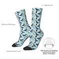 thumbnail image 4 of Disketp Penguins Dolphins Whales Unisex Crew Socks Lightweight Breathable Ventilation Ankle Socks, Mid-calf socks for Daily, 4 of 6