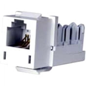 Hubbell Premise Wiring Modular Jack,0.875 in H,White HXJUW