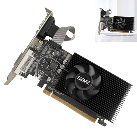 fankhu GT730 4GB DDR3 Desktop Gaming Video Card with HDMI-Compatible VGA DVI Port Low Profile Graphics Card with Cooling Fan for Office/Home Entertainment/Light Games for Desktops PC/Servers
