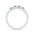 thumbnail image 2 of ANGARA Natural 0.12 Ct. Amethyst with Diamond Classic Ring in 14K White Gold for Women (Ring Size: 5.5), 2 of 8