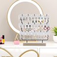 thumbnail image 4 of Jewelry Display Stand,Jewelry Display Stand Hanging Ear Cards Stand,Bracelet Jewelry Display Rack with 15 Hooks,Pendants Ears Storage Rack ,Dangle Ear, 4 of 8