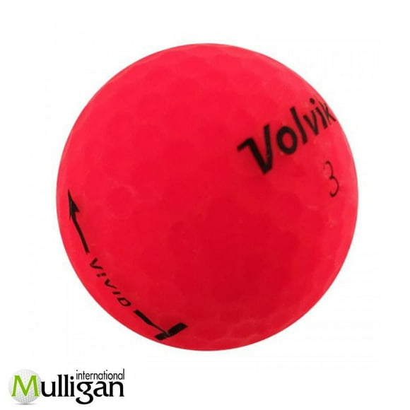 Mulligan - 48 Volvik Vivid 5A Recycled Used Golf Balls, Red