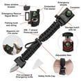 thumbnail image 6 of PSK Paracord Bracelet 8-in-1 Personal Survival Kit Urban & Outdoors w/ Survival Knife, Fire Starter, Glass Breaker, Survival Whistle, Signal Mirror, Fishing Hook & String, Compass (Black/ Green Camo), 6 of 8