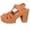 Brown, variant on KEGIRLOM Women's Fashionable Casual Summer Solid Color Fish Mouth Head Style High Heels Sandals Brown 7