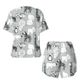 thumbnail image 6 of Wukai African Animals Women's Pajama Set,Short-Sleeve Top and Shorts with Elastic Waistband and Pockets for Loungewear, Yoga, and Casual Wear-X-Large, 6 of 8