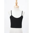 thumbnail image 2 of LiiYii Kids Girls Dance Crop Tops Sports Camisole Bras Yoga Training Bra Gymnastics Tank Tops Vest Black L, 2 of 7