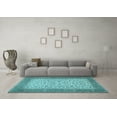 thumbnail image 3 of Ahgly Company Indoor Square Persian Light Blue Traditional Area Rugs, 4' Square, 3 of 4