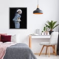 thumbnail image 3 of Fur Hat Vintage Woman & Dog Black Floating Frame Canvas Art, 17 x 21, Made In USA, 3 of 8