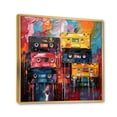 thumbnail image 2 of Designart "Tangled Tunes Cassette Tapes IV" Music Floater Framed Wall Art Print, 2 of 7