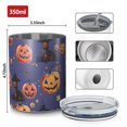 thumbnail image 4 of 12oz Coffee Tumblers Magical Pumpkin Castle Halloween Pattern Stainless Steel Vacuum Insulated Travel Tumbler Coffee Cups Mug with Lid and Straw with Cleaning Brush for Cold & Hot Drinks, 4 of 5