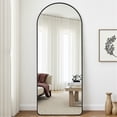 thumbnail image 3 of 58"x19" Full Length Floor Mirror with Stand, Freestanding Standing Arch Full Body Mirrors for Bedroom, Living Room, Hallway, Gold, 3 of 7