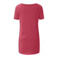 thumbnail image 5 of SDNall T-Shirts for Women Summer Solid Round Neck Loose Short Sleeve T-Shirt Womens Summer Tops (Sizes S-XXXXXL), 5 of 9