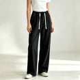 thumbnail image 6 of GUACER Drawstring Wide Leg Jeans for Women Casual High Waisted Stretch Loose Comfy Denim Pants with Pockets, 6 of 6