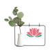thumbnail image 1 of Flor planta hoja de loto, flor de loto Marco De Metal Florero De Cerámica Decoración, 1 of 4