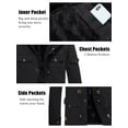 thumbnail image 5 of TACVASEN Men's Winter Coat Military Jacket Fleece Lined Parka Cotton Cargo Outerwear Black XL, 5 of 7