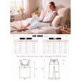thumbnail image 5 of JWD Womens Two Piece Pajama Set Soft Sleeveless Ruffle Strap Cami Top and Long Pants Lightweight Lounge Sleepwear White 2XL, 5 of 7