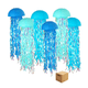 thumbnail image 1 of 6pcs Fiesta En El Océano Con Farolillos De Papel De Medusas Belug, Azul, 1 of 5