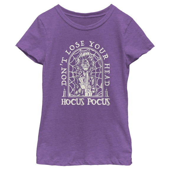Girl's Hocus Pocus 2 Billy Butcherson Lose Your Head Graphic Tee Purple Berry Small