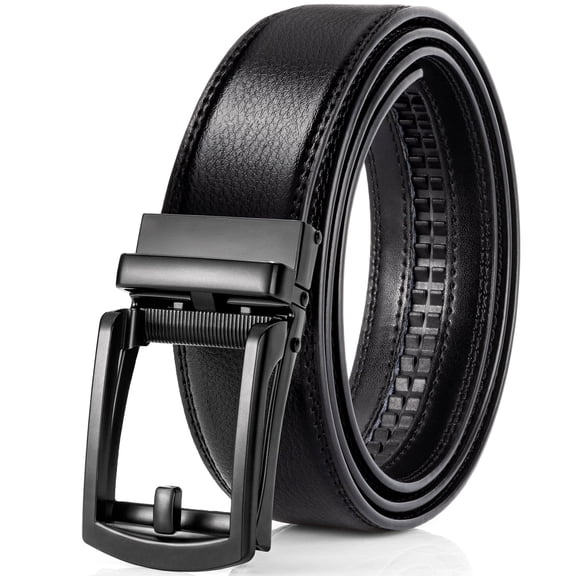 Mens Ratchet Dress Belt, Click Belts for Men, Adjustable Belts for Men with Silding Buckle Size-Customize