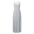 thumbnail image 3 of Vedolay Dresses For Women Women's Midi Summer Dresses Formal V Neck Swiss Dot Ruffle Sleeveless A Line Beach Sun Dress,Silver L, 3 of 5