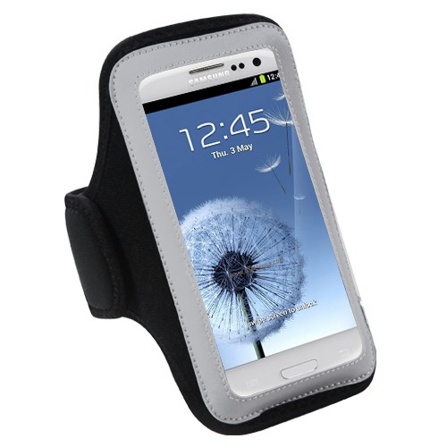 Premium Sport Armband Case for AMAZON  Fire phone, iPhone 6 - Black + MYNETDEALS Mini Touch Screen Stylus - image 2 of 4