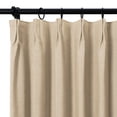 thumbnail image 5 of TWOPAGES Pinch Pleat Drape Cotton Blend Light Filtering Curtain for Bedroom, 1 Panel, 52"x108", Gardenia, 5 of 6