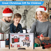 Kids Tool Set Bench, Toddler Tool Set Workbench with Realistic Tools and Electric Drill, STEM Pretend Play Learning Gift Toy for Kids Boys & Girls
